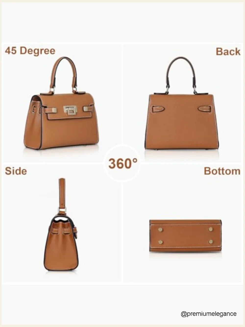 Mini Satchel Bag Top Handle Purse Small Crossbody Faux Leather Handbag